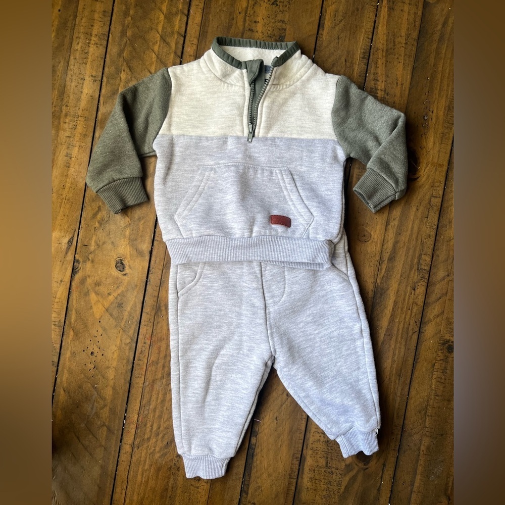 7 for All ManToddler Baby Two-Piece Heathered Sweatshirt & Jogger Set